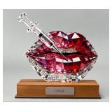 Crystal Lips Syringe Sculpture