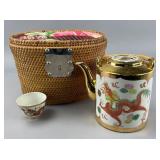 Porcelain Teapot and Teacup Set