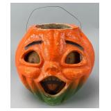 Pumpkin-Shaped Paper Mache Lantern