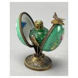 Limoges Butterfly Porcelain Perfume Bottle Holder