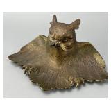 Bronze Owl Inkwell with Model Number