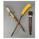 2 Letter Openers and Knife Sharpener
