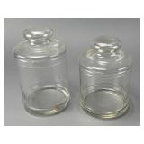Set of Glass Apothecary Jars