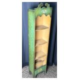 Wooden Corner Shelf with Crackle Finish