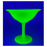 Uranium Glass Compote
