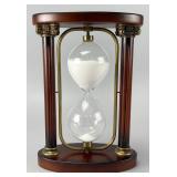 Hourglass Timer with Wooden Frame and Glass Bulbs