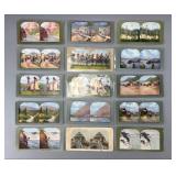 15 Stereoscopic View Cards, 19th/20th Century