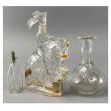 Three Clear Glass Bottles