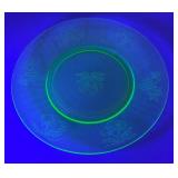 Green Uranium Glass Plate