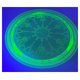 Etched Uranium Glass Plate