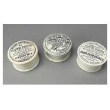 Victorian Ceramic Dental Containers (Set of 3)