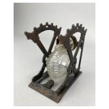 Cast Iron Mechanical Device with Glass Container
