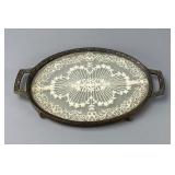 PNCW Antique Footed Vanity Tray 12"