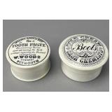 Woods Areca Nut Tooth Paste Ceramic Pot