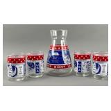 Apollo Mission Glass Carafe and Tumblers