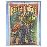 Barnes Circus Poster 1960