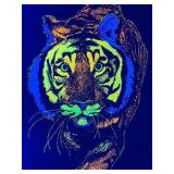 Velva-Print Colorful Tiger Blacklight Poster