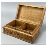 Wooden Box with Floral Design