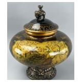 Lidded Jar with Elephant Finial