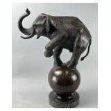 Barye Style Bronze Elephant Sculpture