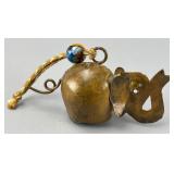 Brass Elephant-Shaped Bell