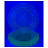 Green Uranium Glass Plates