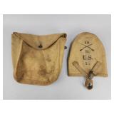 WWI Mess Kit Pouch & T-Handle Shovel Carrier Pouch