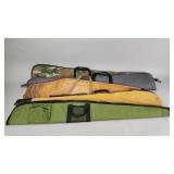 4 Cloth and 1 Vinyl Long Gun Soft Cases