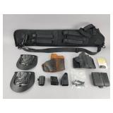 Grouping of Handgun Holsters & Firearm Accessories