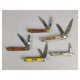 Five Vintage Folding Pocket Knives