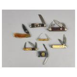 Group Of Mixed Pocket Knives And Money Clip