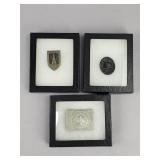Variety of German Badges and Medals in Displays