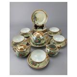 Japanese Floral Lusterware Tea Service