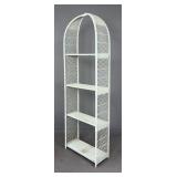 White Wicker Four-Shelf ï¿½tagï¿½re