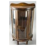 Bowfront Curved-Glass Curio Cabinet
