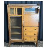 Oak Side-by-Side Secretary Bookcase