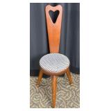Vintage Heart-Back Vanity Chair