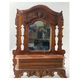 Victorian Walnut Shaving Mirror With Box