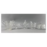 Indiana Glass Strawberry Near Cut Glass 5pcs Set