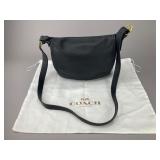 Vintage Coach Black Leather Shoulder Bag