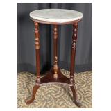 Victorian-Style Marble-Top Plant Stand