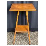 Early 20th C. Turned-Wood Folding Table