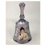 Fenton Hand-Painted Amethyst Glass Bell