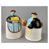 Pier 1 Japanese Figural Jar and Teapot