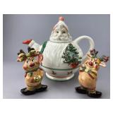 Dept. 56 Christmas Kringles Teapot Set