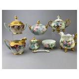 13-Pc. Hand-Painted Rose Porcelain Group