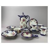 Floral Cobalt Porcelain Chocolate Set