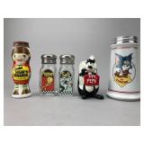 5 Cartoon & Advertising Salt & Pepper Shakers