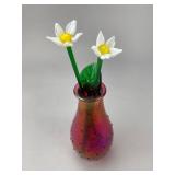 Studio Art Glass Floral Vase Set