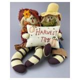Fabric Scarecrow Dolls with Pillow